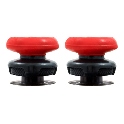 KontrolFreek FPS Freek Inferno thumbsticks for PS4 and PS5, red high-rise concave performance thumbsticks on a gaming controller