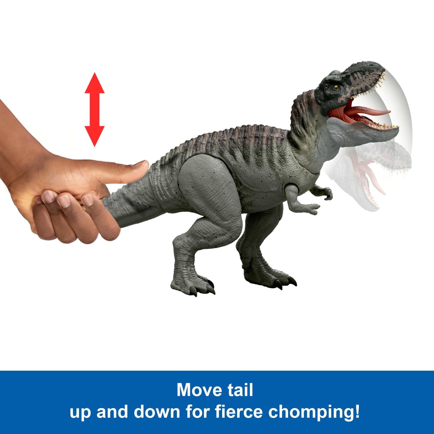 Mattel Jurassic World Rebirth Power Devour Tyrannosaurus Rex Dinosaur Figure with Tongue Activated Constant Chomp, Lights & Sounds, Digital Play, JGB50