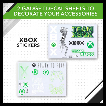Paladone Xbox Icons Light, stickers, and bottle gift set featuring official Xbox logo designs on a white background.