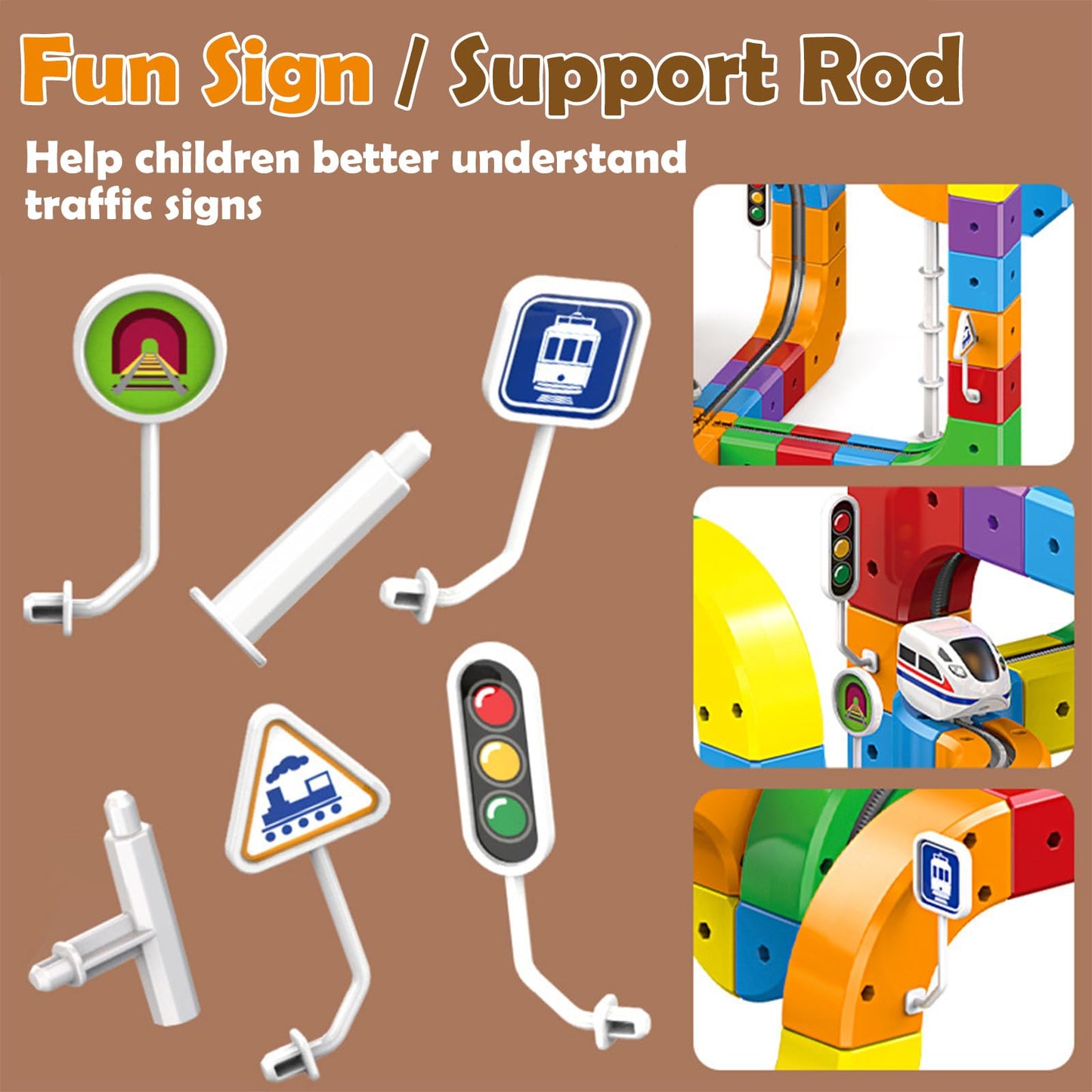 Clickrail Electric Train Set, Track Fusion Toy, Magic Rail Cube Train Set, with Gravity-Defying Motorized Train, 3D Embedded Layouts Train Track Set, DIY Cube Track, for Kids (123PCS)