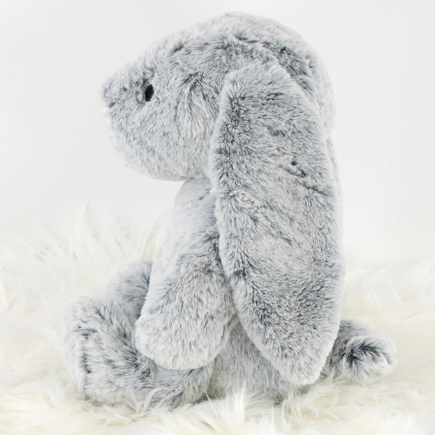 The Magic Toy Shop Grey Plush Rabbit Bunny Teddy 25cm - Super Soft Cuddly Toy - Seated Stuffed Animal, Suitable from Birth - Great Gift for Kids & Adults for All Occasions