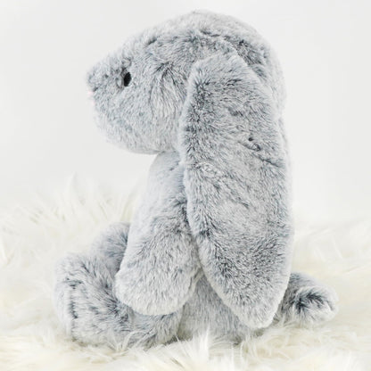 The Magic Toy Shop Grey Plush Rabbit Bunny Teddy 25cm - Super Soft Cuddly Toy - Seated Stuffed Animal, Suitable from Birth - Great Gift for Kids & Adults for All Occasions