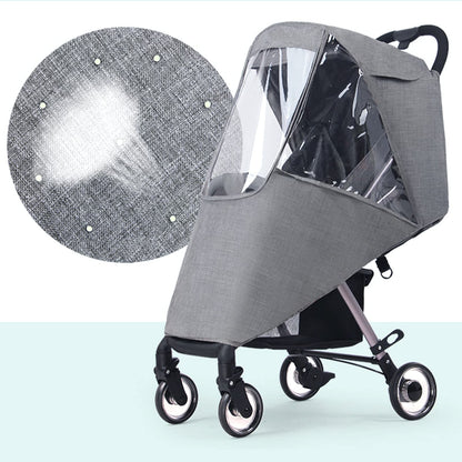Universal Stroller Rain Cover for Pushchair Pram Buggy Rainproof Dustproof Windproof Rain Cover with Canopy and Zipper Door Easy Baby Lift in and Out (#6:Grey-Universal Stroller raincover)
