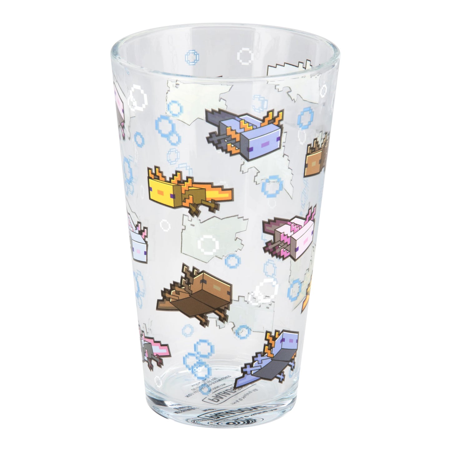 Minecraft Paladone Axolotl Drinking Glass 400ml, Officially Licensed Glassware Tumbler for Gamers, Fun Gift, Gaming Merch