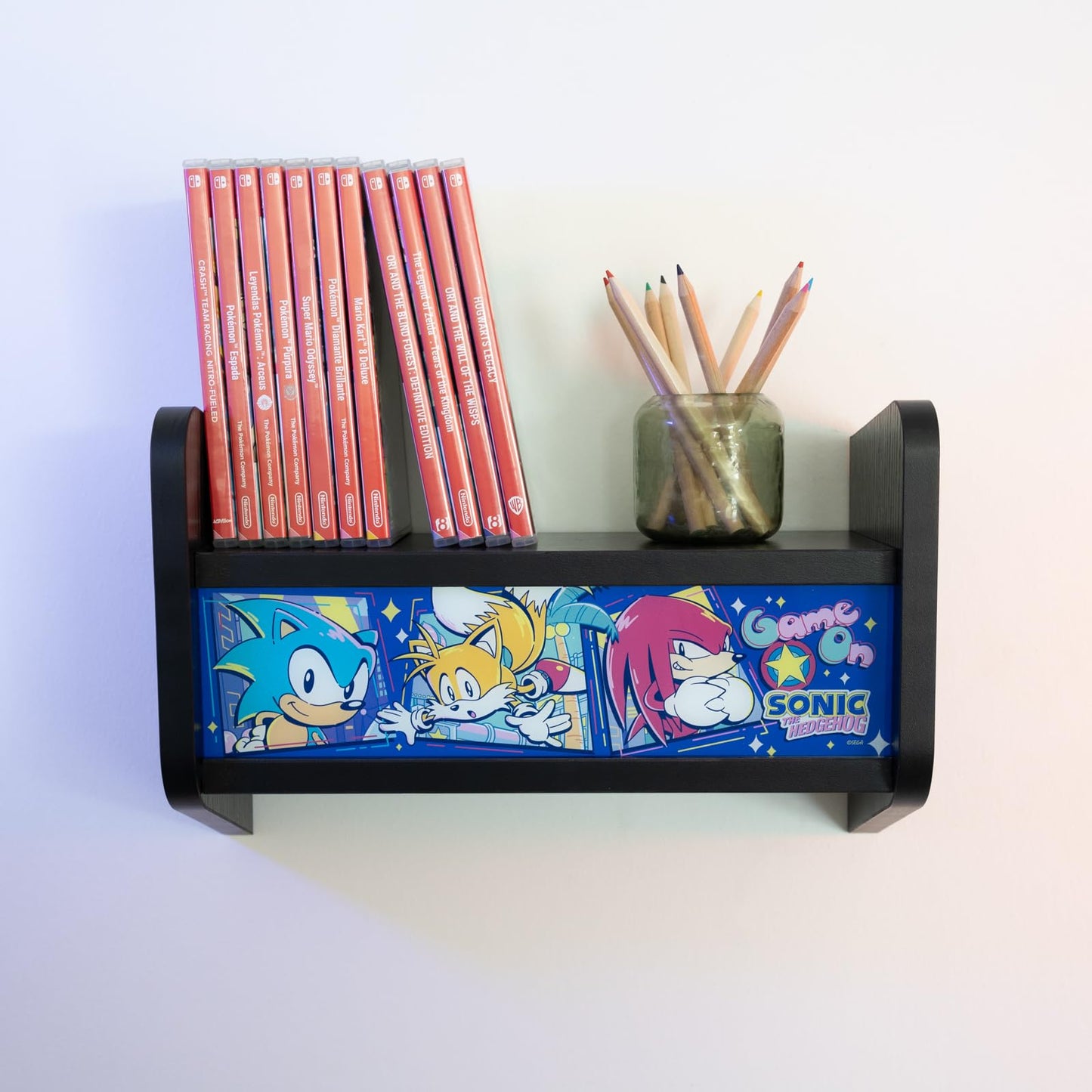 Grupo Erik USB Lamp & Shelf - Sonic The Hedgehog Gifts | Mini Arcade Machine Wall Shelf, Wall Light USB, Mood Light | Gamer Gifts, Gaming Setup Accessories, Sonic Gifts