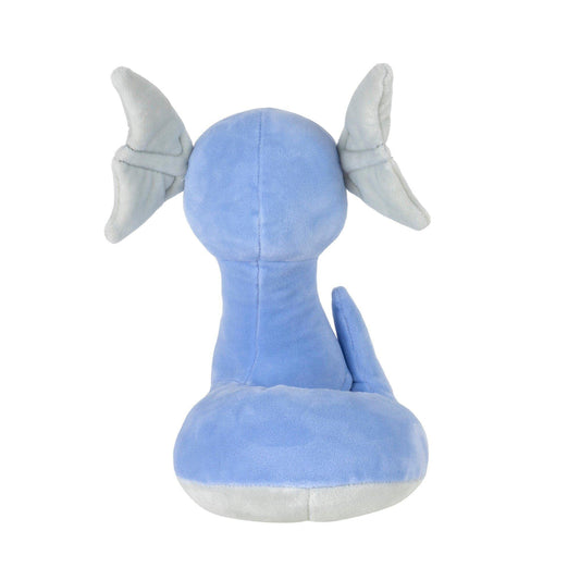 8-inch soft plush Dratini toy by Pokémon, featuring an adorable design perfect for play and display.