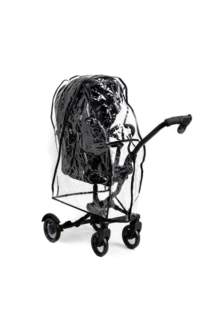 Roma Side Rider Universal Buggy Board with Seat - 4-Wheel Pram Board for Toddlers, Side Buggy Board with Universal Connector for Easy Attachment - Toy Steering Wheel - Hood