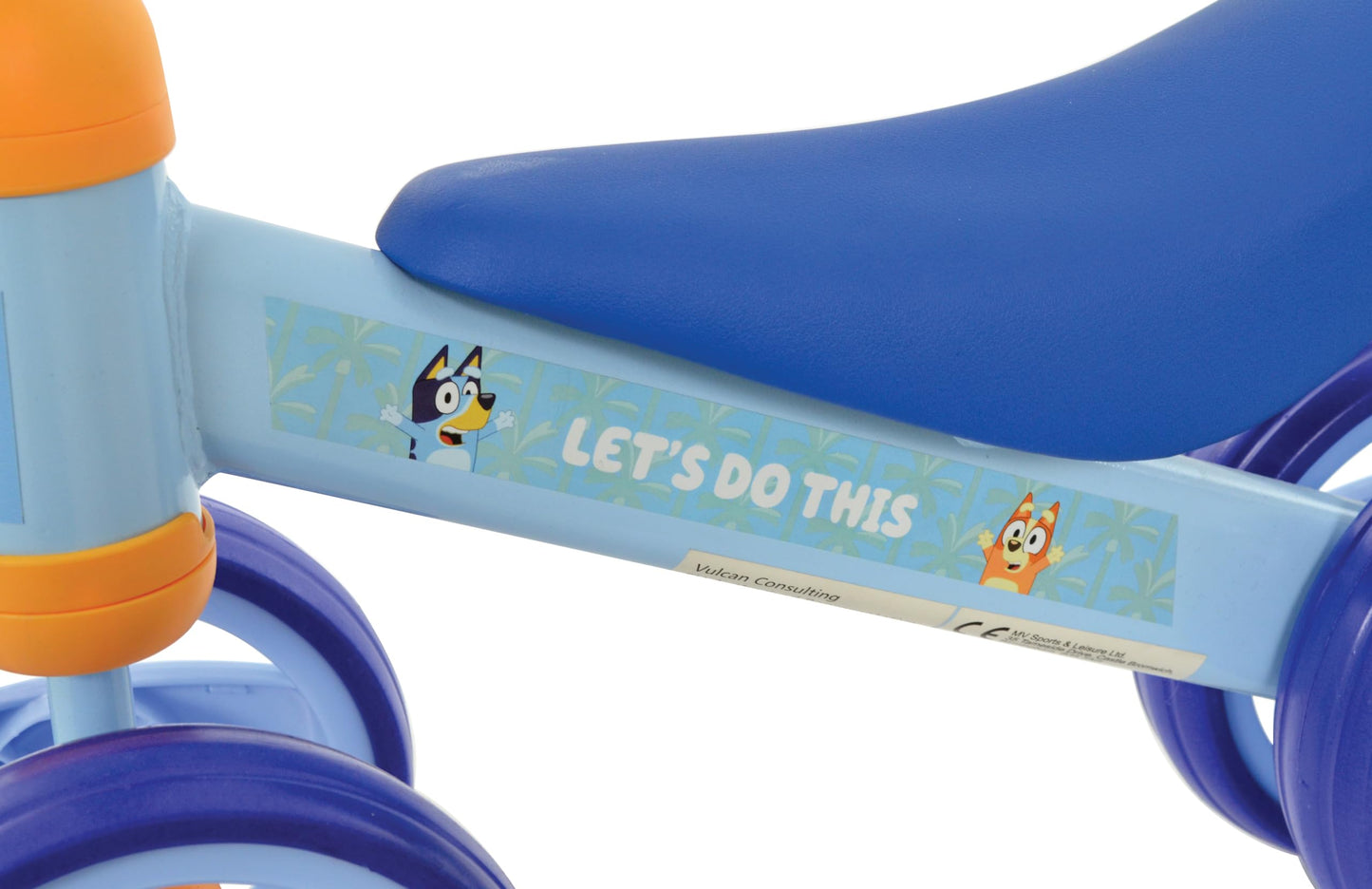 Bluey Officially Licenced Ride On Toy for Ages 1+ | Boys or Girls Kids Childrens Deluxe Bobble Toddler Push Scooter | Foot to Floor Baby Bike | Blue