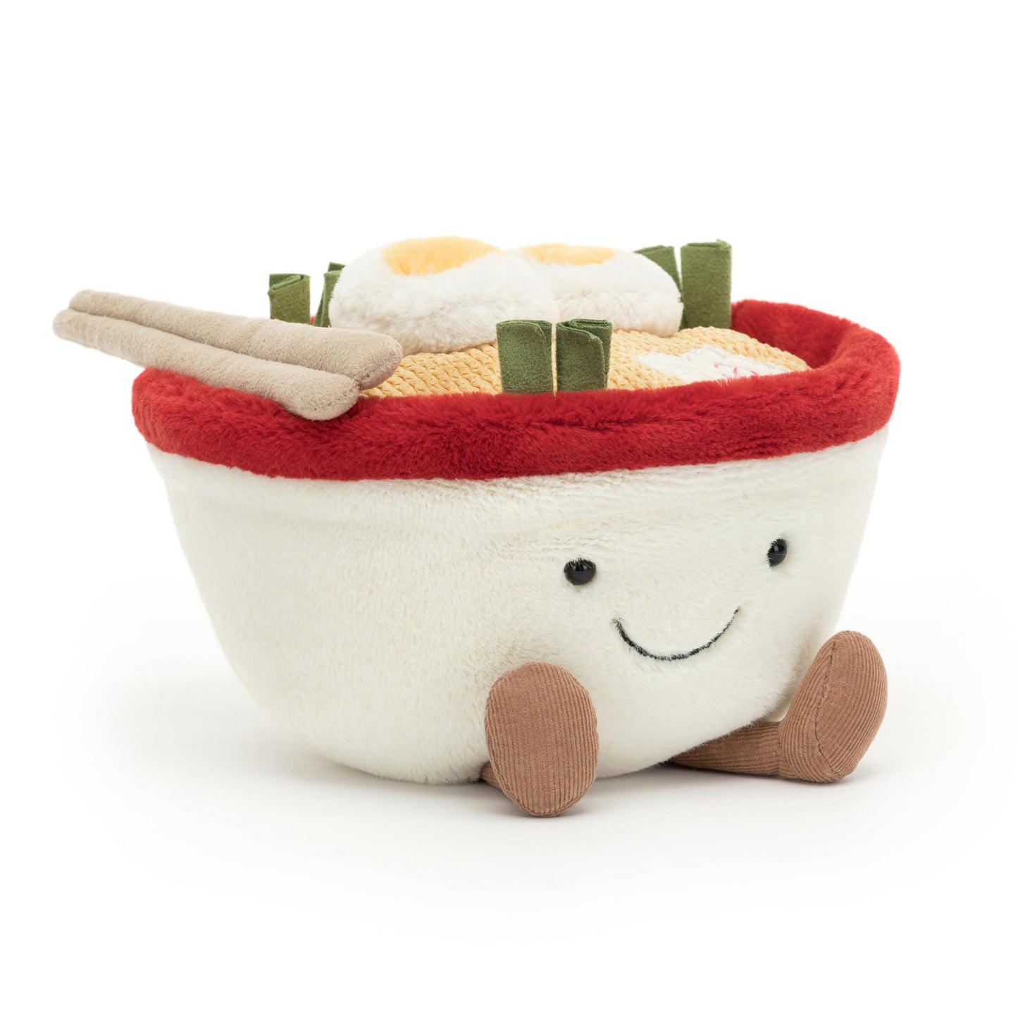Jellycat Amuseables Ramen stuffed toy, 6.5 inches, featuring a cute plush design of a bowl of ramen noodles.