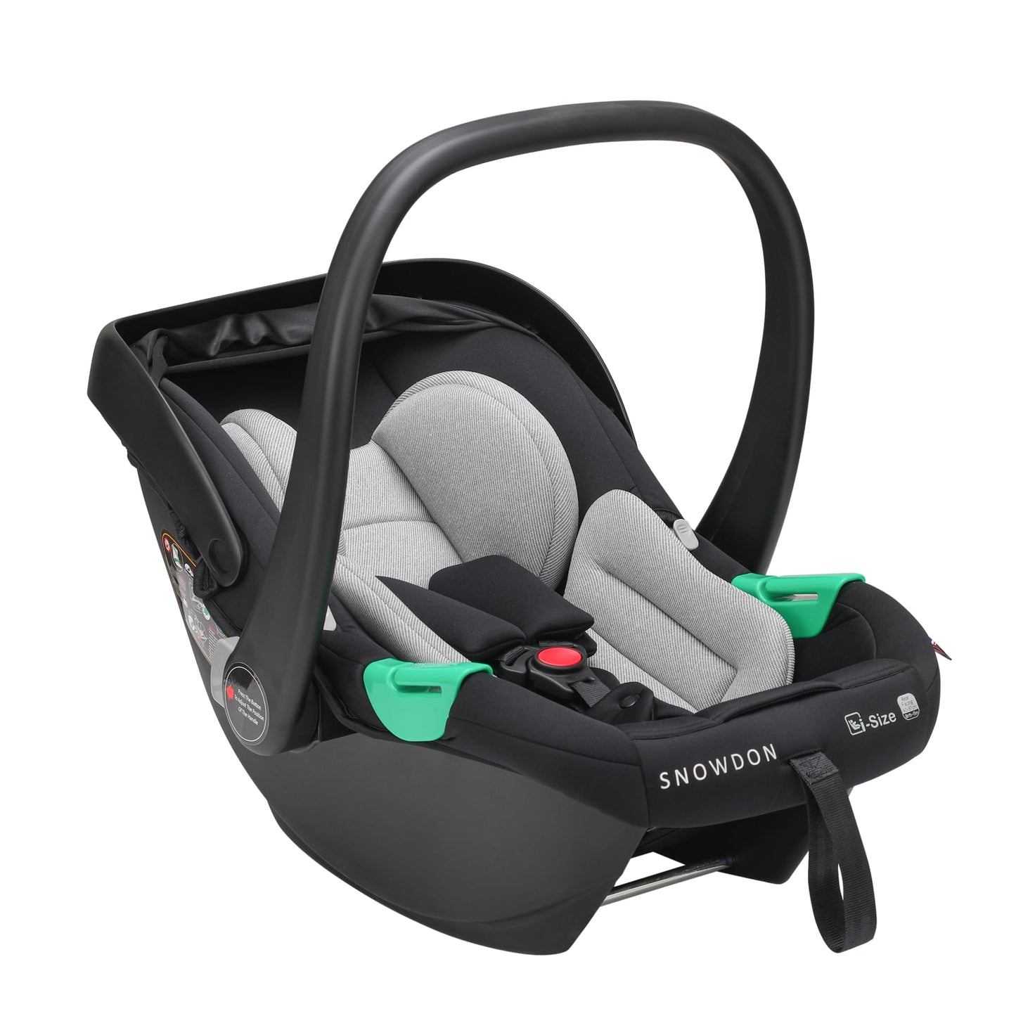 Cozy N Safe Snowdon i-Size Child Car Seat Carrier with ISOFix Base and Support Leg, 3 -Point Harness, Adjustable Headrest, Suitable from 40cm to 85cm (up to 15kg), New ECE R129 i-Size Compliant