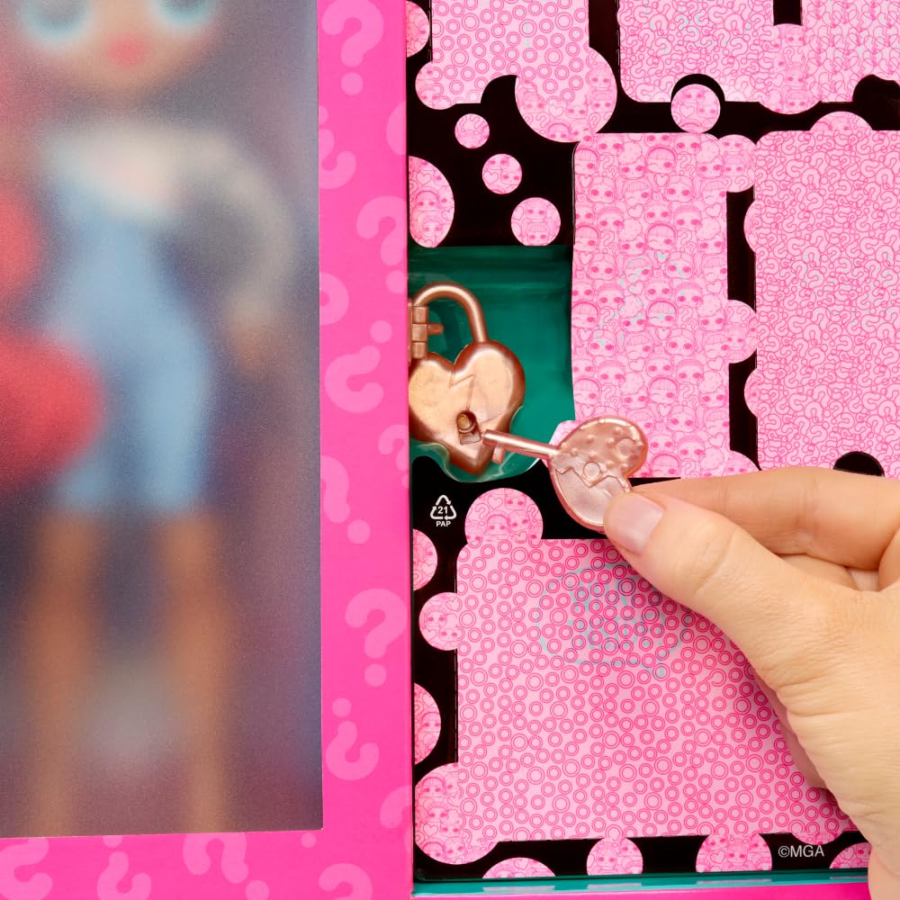 L.O.L. Surprise! OMG Eye Spy Series Rockstar doll with fashionable accessories and clues for surprises.