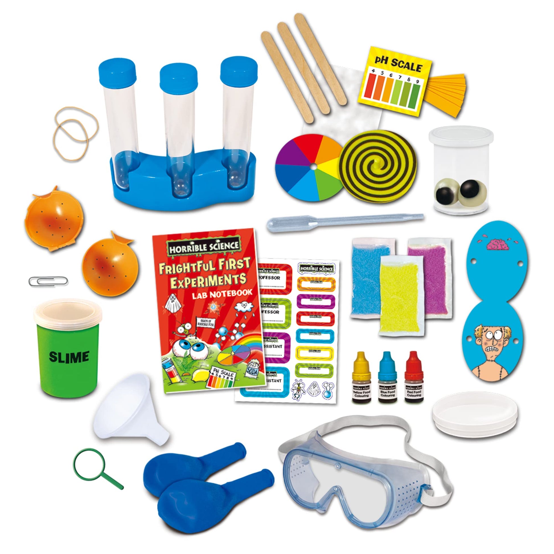 Galt Frightful First Experiments STEM science kit for kids with goggles, test tubes, and experiment guide for children aged 6+