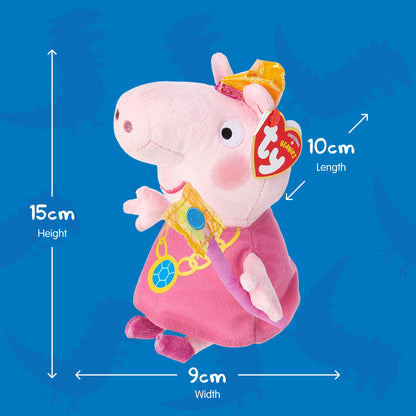 Peppa Pig Princess Peppa Beanie Baby, plush toys (Approximately 7" tall)