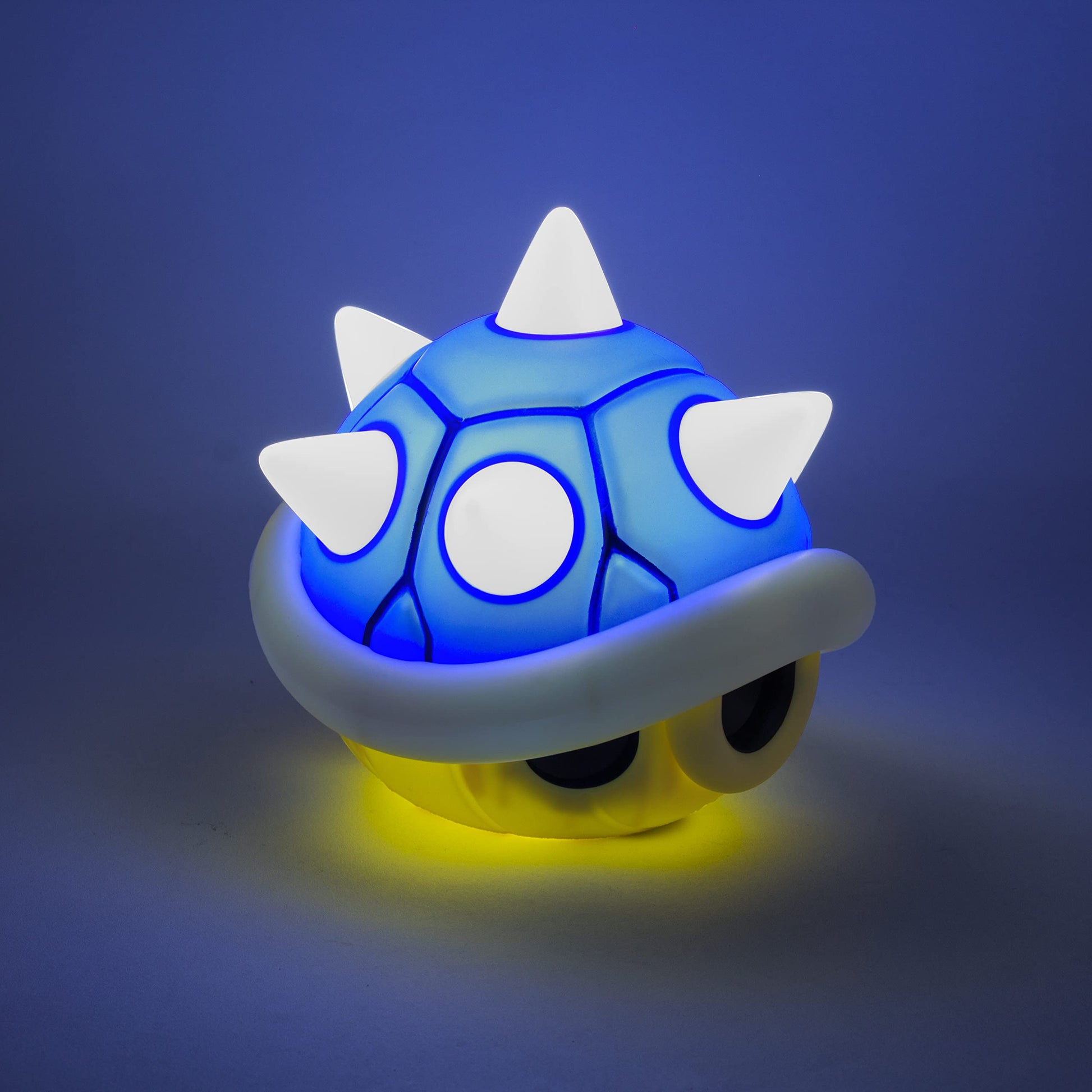Paladone Super Mario blue shell light with sound, gaming home décor inspired by Nintendo's Super Mario character.