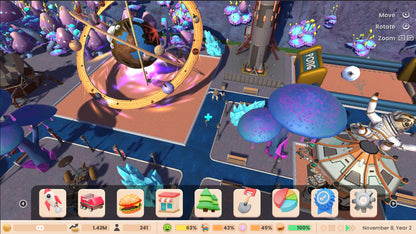 Atari RollerCoaster Tycoon Adventures Deluxe video game for Nintendo Switch, featuring colorful game cover art with roller coaster graphics.