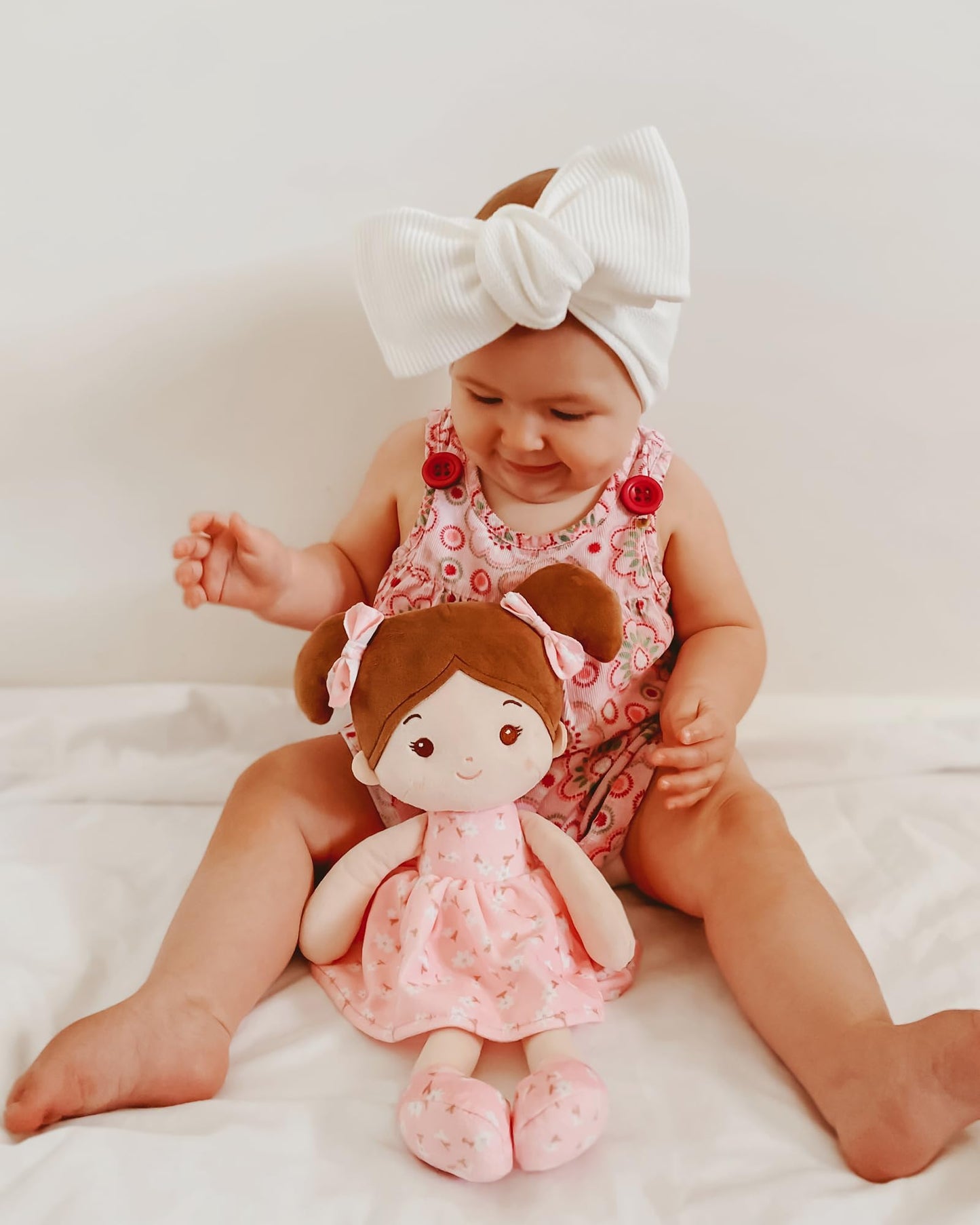 LeyaDoll Soft Baby Doll-12inch-Best Gift for Your Little One-FloraBelle(Pink)
