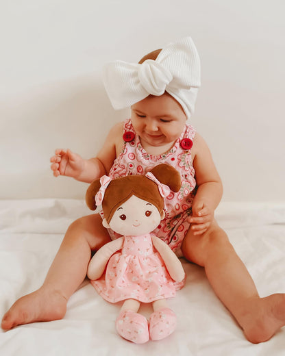 LeyaDoll Soft Baby Doll-12inch-Best Gift for Your Little One-FloraBelle(Pink)