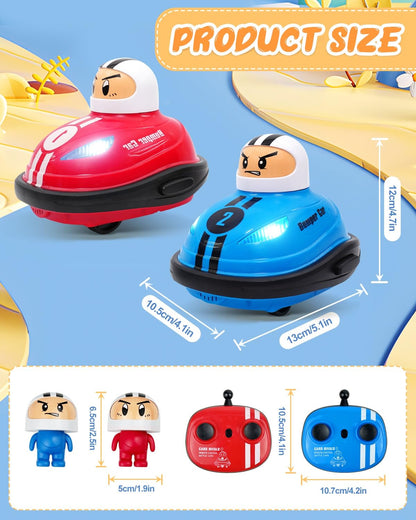 Torlaist 2 Pack Remote Control Cars for Kids, RC Cars with Popup Doll, Music and Lights, Easy to Operate for Boys and Girls, for Easter, Christmas, Birthdays and Party Favors