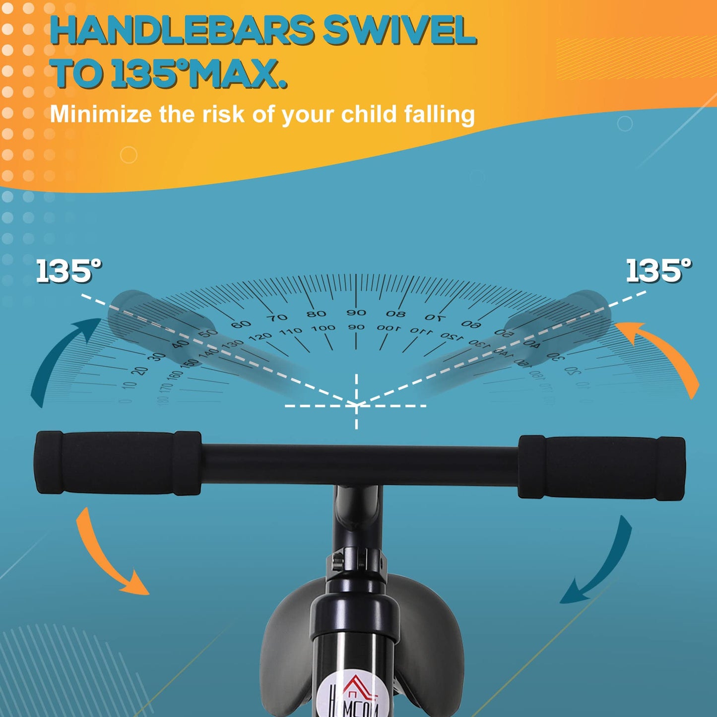 HOMCOM 11-inch kids balance bike with removable stabilizers, EVA tyres, and adjustable seat for ages 2 to 5.