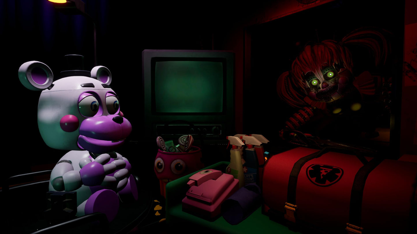Nintendo Switch game case for Five Nights at Freddy's: Help Wanted 2 by Maximum Entertainment, featuring colorful horror-themed artwork.