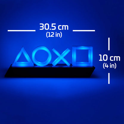Paladone PlayStation 5 Icons Light with modes and music reactive features, ideal for game room decor.