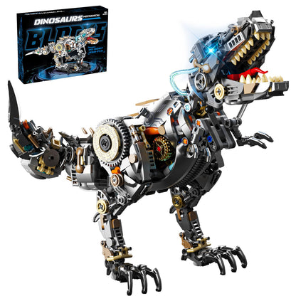 HJPLPXH Mechanical Tyrannosaurus Building Blocks Set with LED Light, T Rex Model Home Decor Gift for Adults Teens Kids Boys Ages 12+（1268PCS）