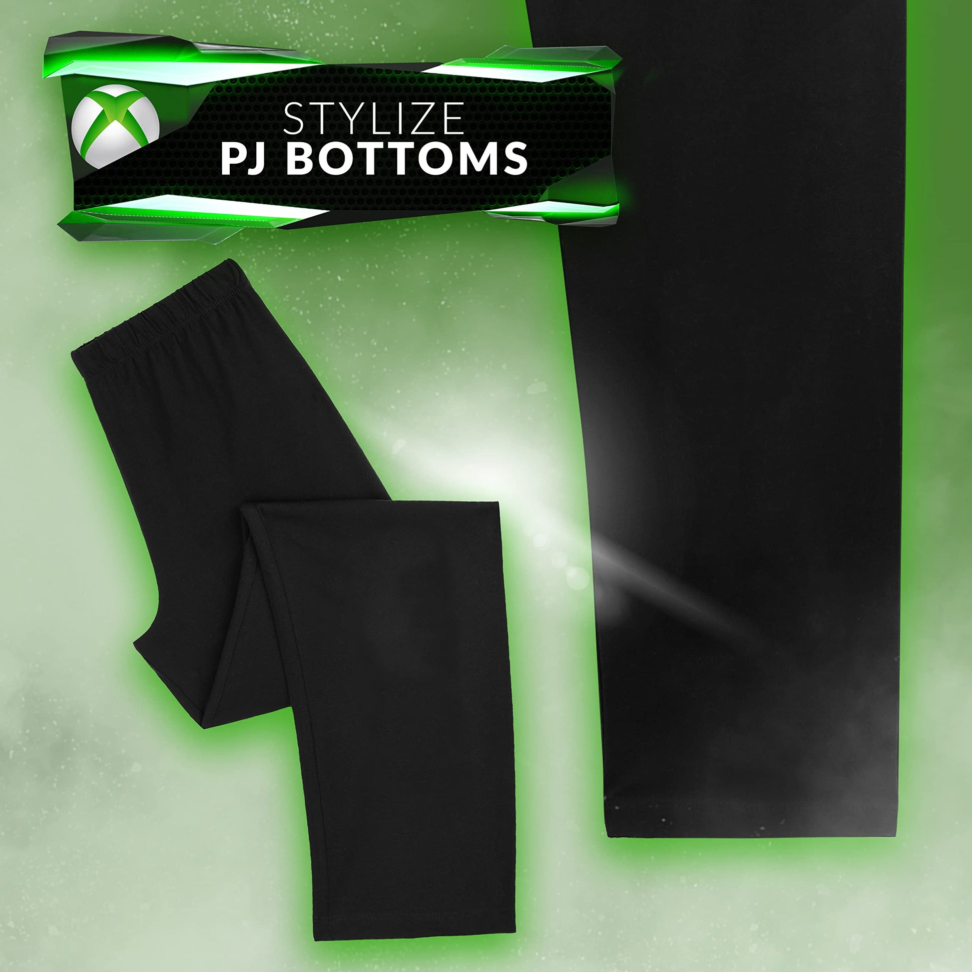 Black Xbox boys’ gaming pajamas for kids, featuring gaming-themed designs, perfect for 15-year-old gamer gifts.