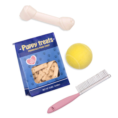 Our Generation Kids Meagan play doll with pet and accessories, 18-inch toy doll for imaginative play with toddler-friendly design.