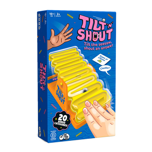 Big Potato Tilt ’n’ Shout – Fast-Paced Family Board Game for Adults & Kids | Shout-Out Trivia Party Game with Categories & Bonus Content | New Game Night Favourite for 2025 | Perfect Christmas Game