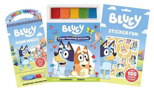 Anila's Bluey Activity Set with Aqua Magic, Finger Painting & Sticker Book.