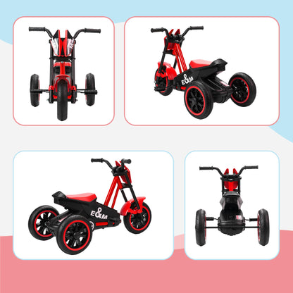 AIYAPLAY Kids Tricycle Baby Trike, Kids Trike with Pedal for Boys and Girls Ages 18–36 Months, 3 Wheel Toddler Balance Bike for Indoor Outdoor Use, Red