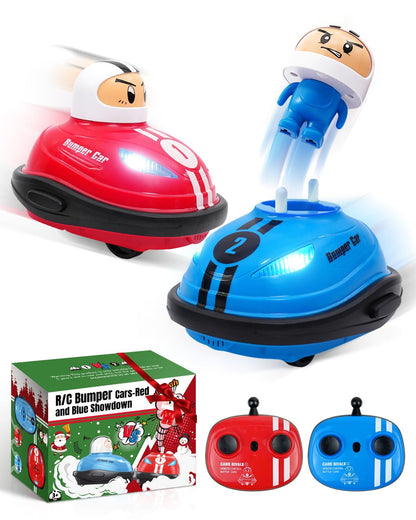 Torlaist 2 Pack Remote Control Cars for Kids, RC Cars with Popup Doll, Music and Lights, Easy to Operate for Boys and Girls, for Easter, Christmas, Birthdays and Party Favors