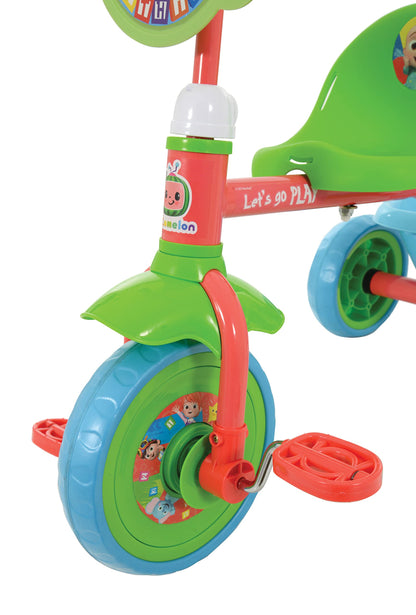 CoComelon My First Trike for Toddlers - Baby Trike with Parent Handle - Adjustable Tricycle - Push Along Bike - 79x44x97cm