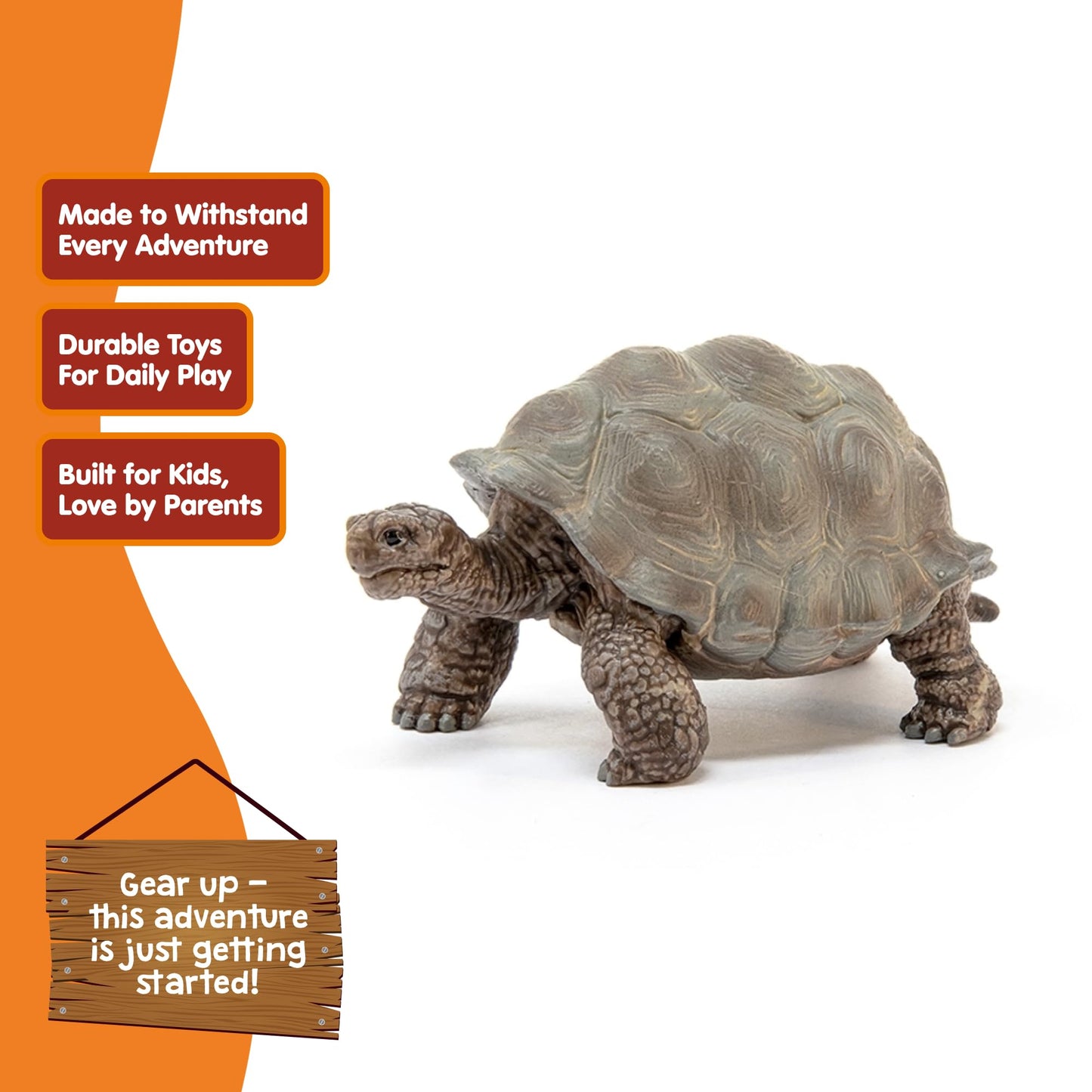 SCHLEICH Wild Life 14824 Realistic Exotic Galapagos Giant Tortoise Figurine - Wild Animal Giant Tortoise Toy for Wildlife Play and Imagination - Animal Toys Gift for Boys, Girls, Kids Ages 3+