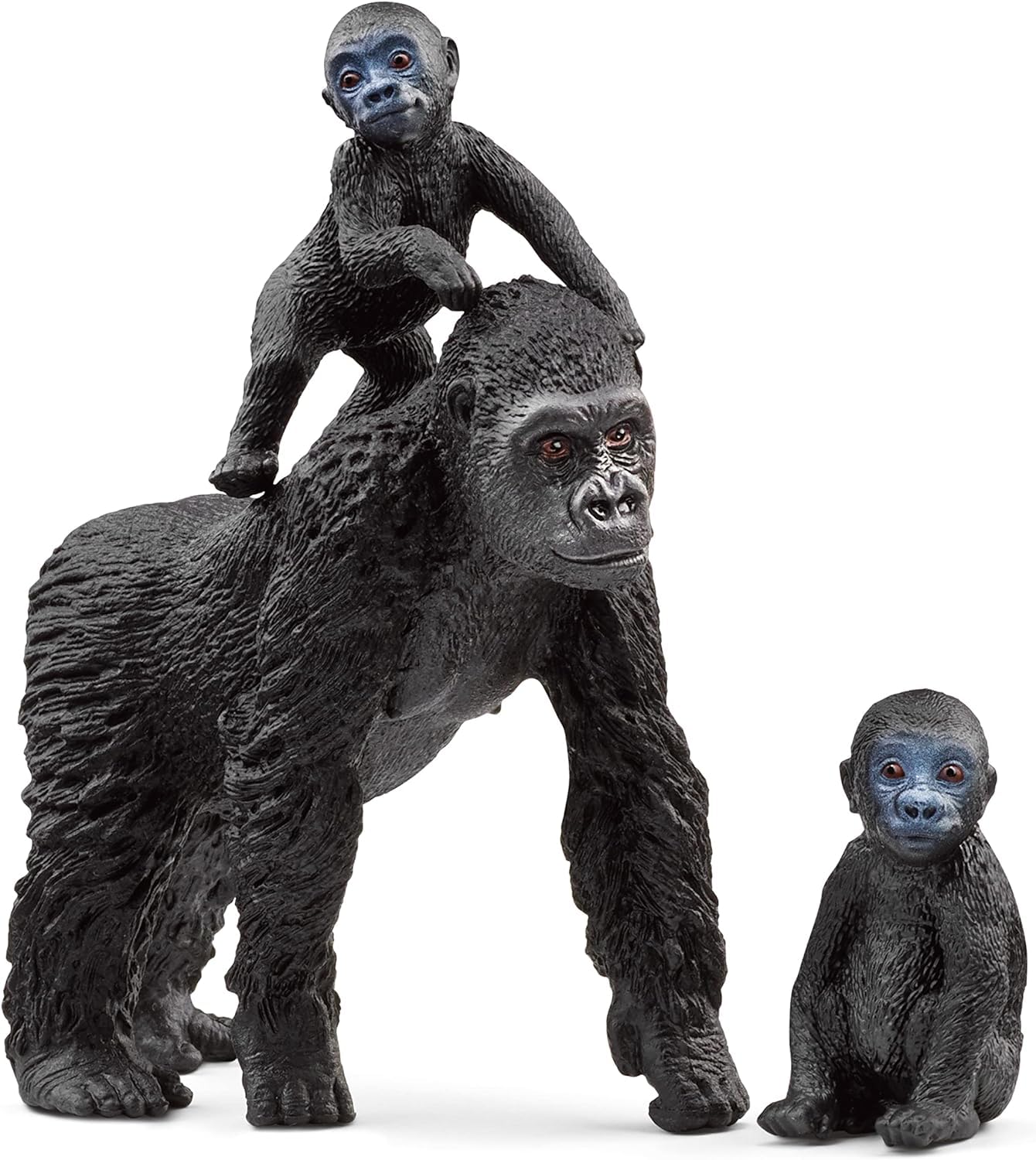 SCHLEICH Wild Life, Monkey Jungle Animal Toys for Boys and Girls, Gorilla Family Set with Gorilla Mother and Babies, Ages 3+