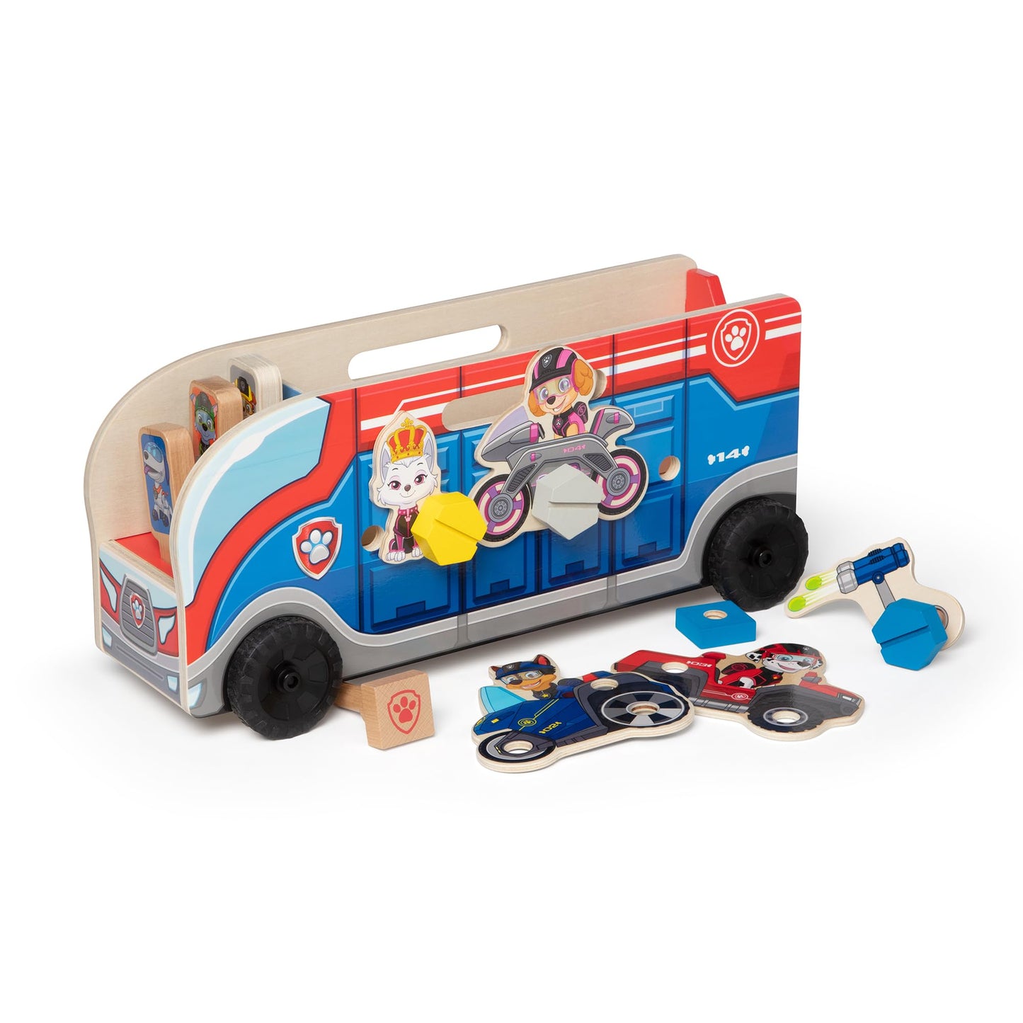 Melissa & Doug PAW Patrol Match & Build Mission Cruiser | Wooden Toy for kids | Build & Assemble Developmental Toy | 3 and Above | Gift for Boys or Girls | FSC-Certified Materials