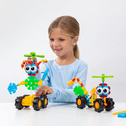 Basic Fun Kid K'NEX | Zoomin' Buddies 20 Model | Kids Craft Set with 48 Pieces | Educational Toys for Kids, Fun and Colourful Building Toys for Boys and Girls, Construction Toys Ages 3 85053