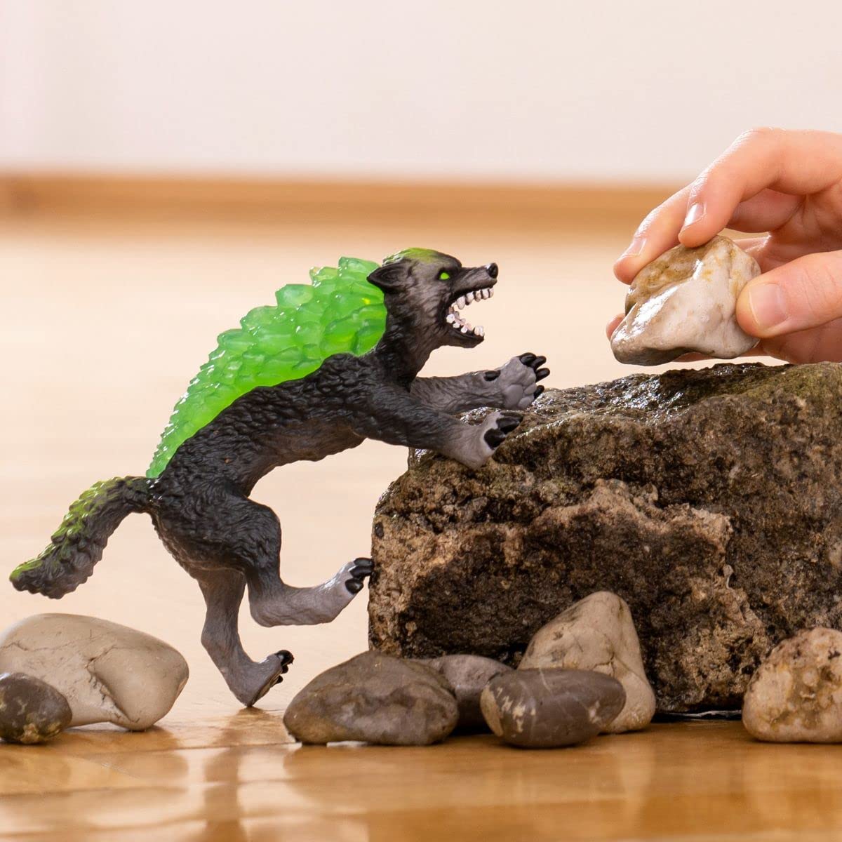 SCHLEICH Eldrador 70153 Granite Wolf - Realistic Fantasy Ferocious Eldrador Creatures Action Figure - Detailed Mythical Creature Wolf Figure - Play Time Imagination Gift for Boys Girls, Kids Ages 7+