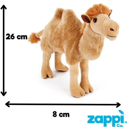 Zappi Co Plush Children's Stuffed Soft Cuddly Plush Toy-Part of Safari Animals Collection, Perfect for Kids (26cm Height)(Bactrian Camel)