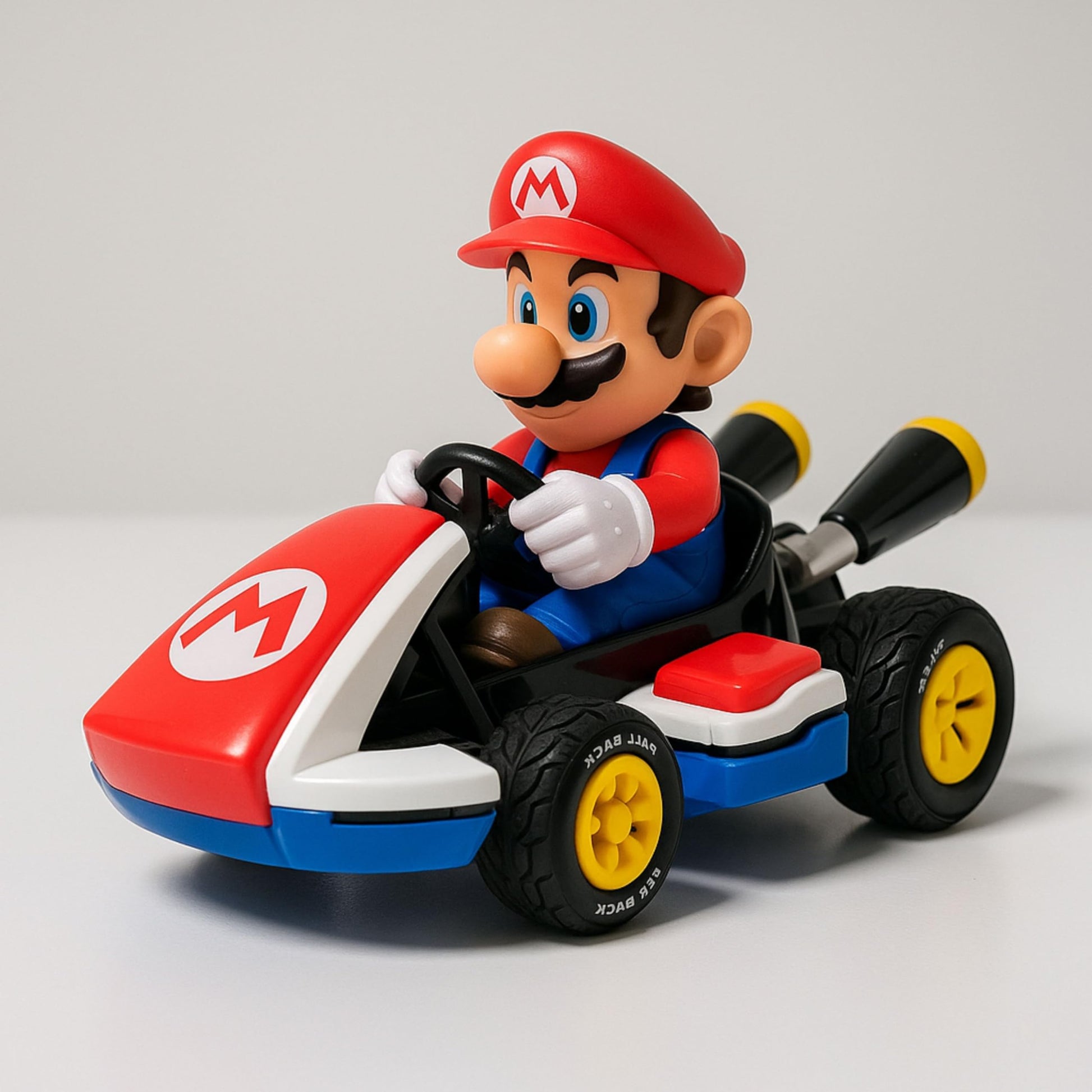 HMIR Mario Kart friction pull-back toy car featuring Mario from Nintendo, scale 1:43, wind-up racing car for kids 3+