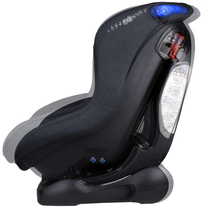 Cozy N Safe Fitzroy Group 0+1 Car Seat 0-18KG, Birth - 4 Years, 5 Point Harness, 4 Position Recline, Rear Facing from Birth to 13kg/ Forward Facing from 9kg to 18kg, Deep Padding - Graphite