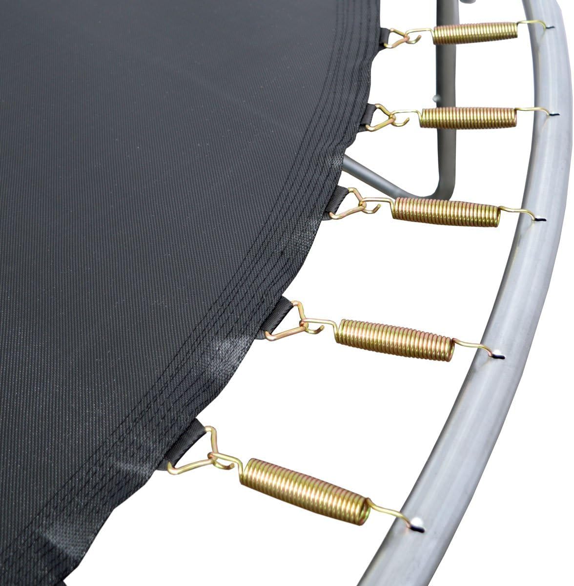 EVRE Trampoline 8ft Blue with Zipped Safety Enclosure Ladder Steel Frame Safety Pad TÜV Rheinland Certified Kids and Adults 244cm