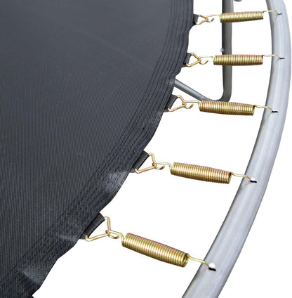 EVRE Trampoline 8ft Blue with Zipped Safety Enclosure Ladder Steel Frame Safety Pad TÜV Rheinland Certified Kids and Adults 244cm