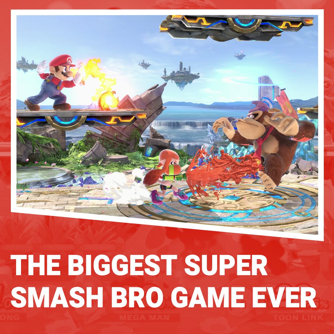 Nintendo Super Smash Bros. Ultimate game cartridge for Nintendo Switch, featuring colorful game cover art.