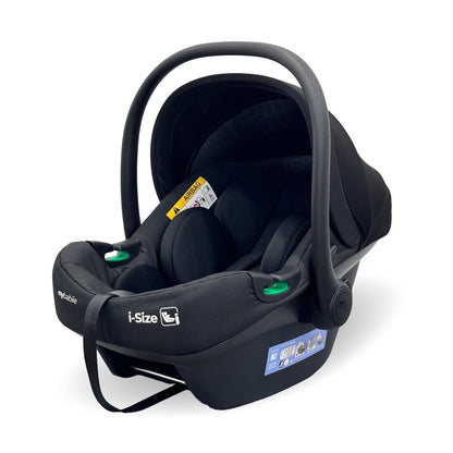 My Babiie MBCS02 SE i-Size Baby Car Seat - 40-87cm (Birth to 15 Months Approx.), R129, Group 0+, Lightweight Infant Carrier, Large Canopy, Newborn Insert, Adjustable Headrest - Black SE