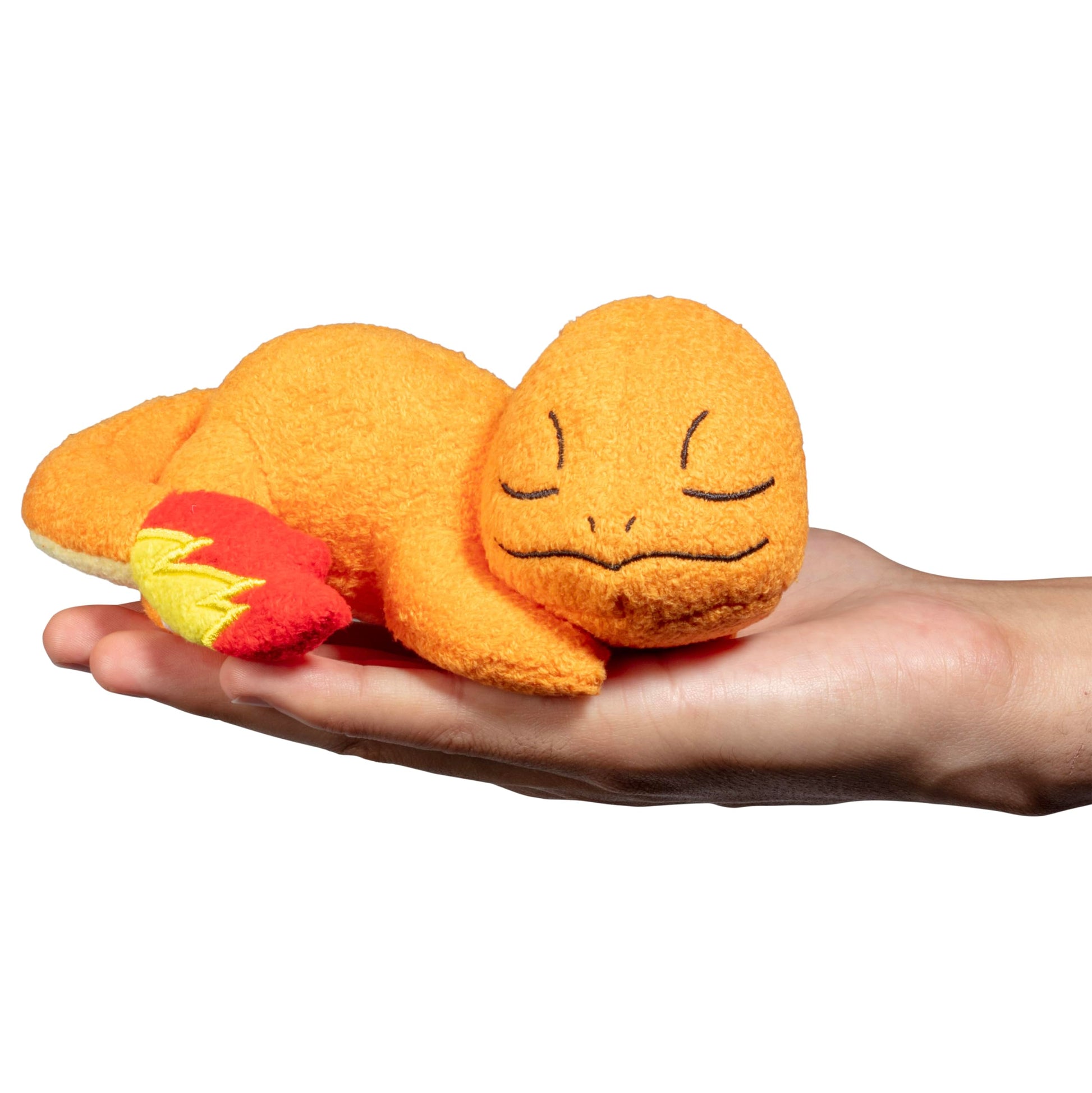 5-inch Pokémon sleeping plush featuring Bulbasaur, Charmander, and Squirtle in a soft, cuddly design.