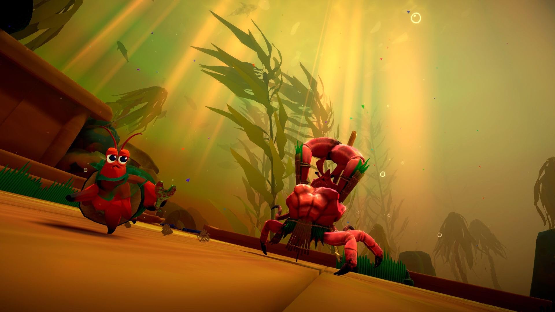 Image of the "Another Crab's Treasure" Nintendo Switch game by iam8bit featuring colorful cover art.
