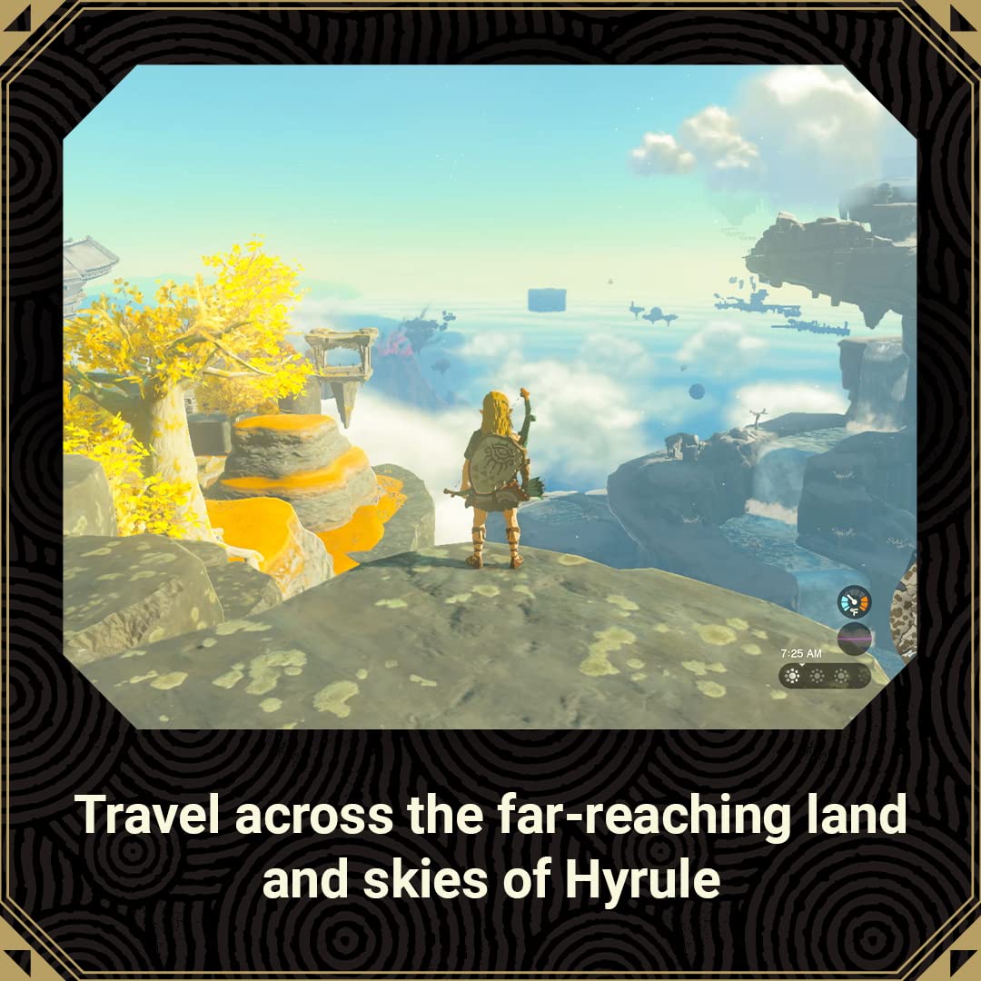 Nintendo Switch game case for The Legend of Zelda: Tears of the Kingdom, featuring artwork of Link and Hyrule landscape.