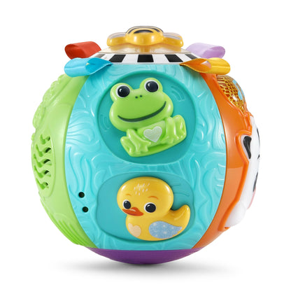 VTech Baby Animal Discoveries Ball, Interactive Baby Toy with Lights, Shapes, Fun Sound Effects, Different Textures for Sensory Play, Gift for Ages 3, 6, 9, 12 Months +, English Version