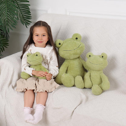 Apricot Lamb Toys Plush Velvet Frog Plushies Stuffed Animal Soft Cuddly Perfect for Child (green Frog, 9 Inches)